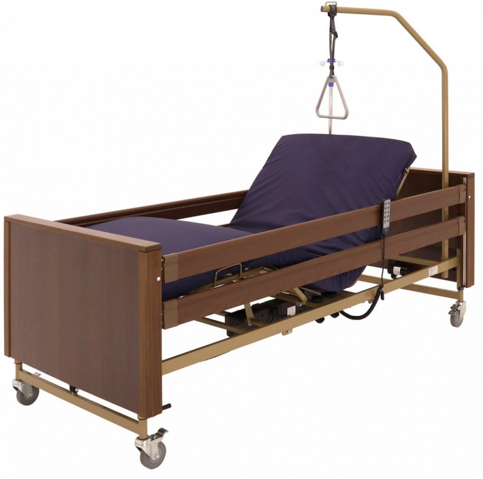 Кровать электрическая YG-1 (КЕ-4024М-11) ЛДСП (коричневый) с матрасом